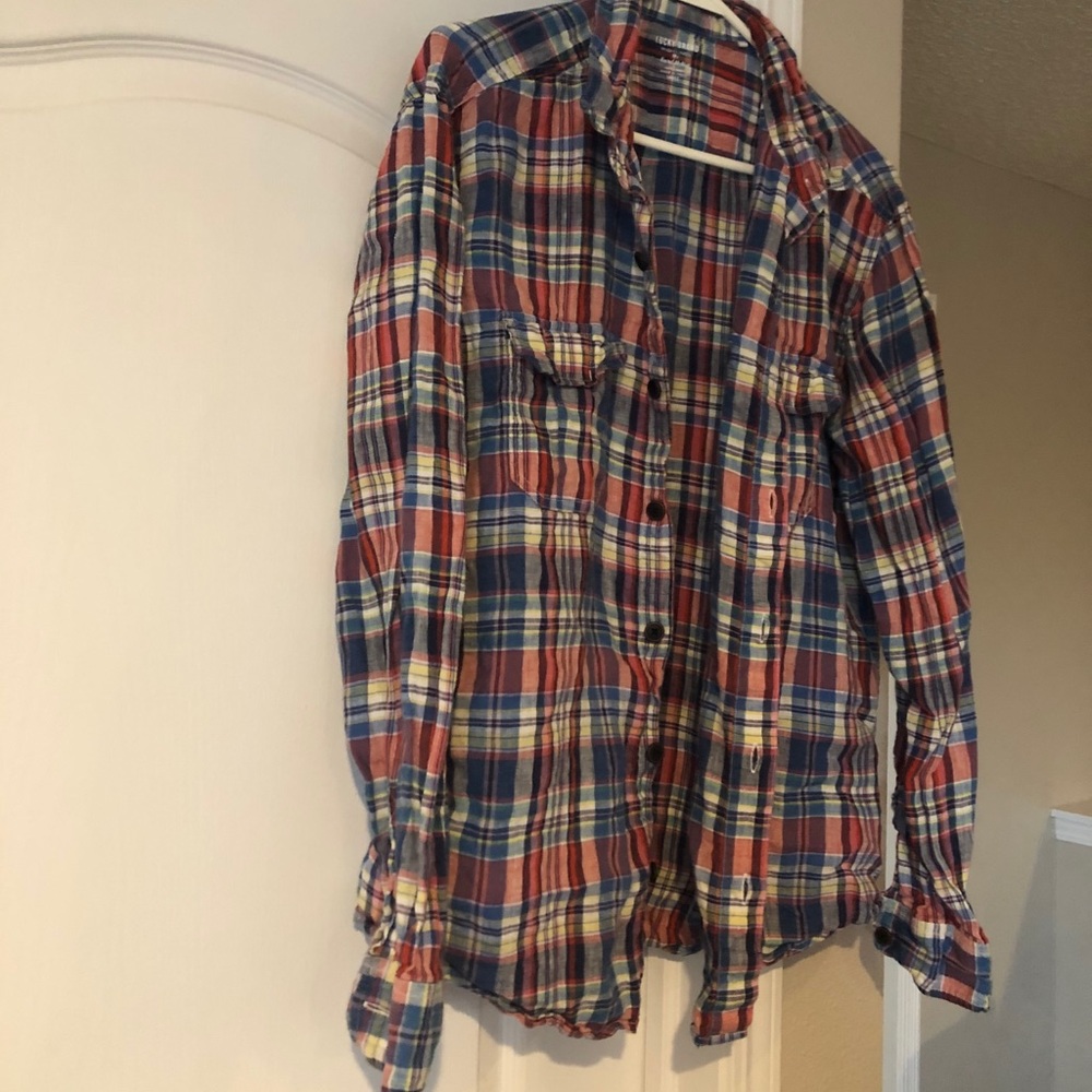 Men’s LUCKY BRAND casual linen button down Size L